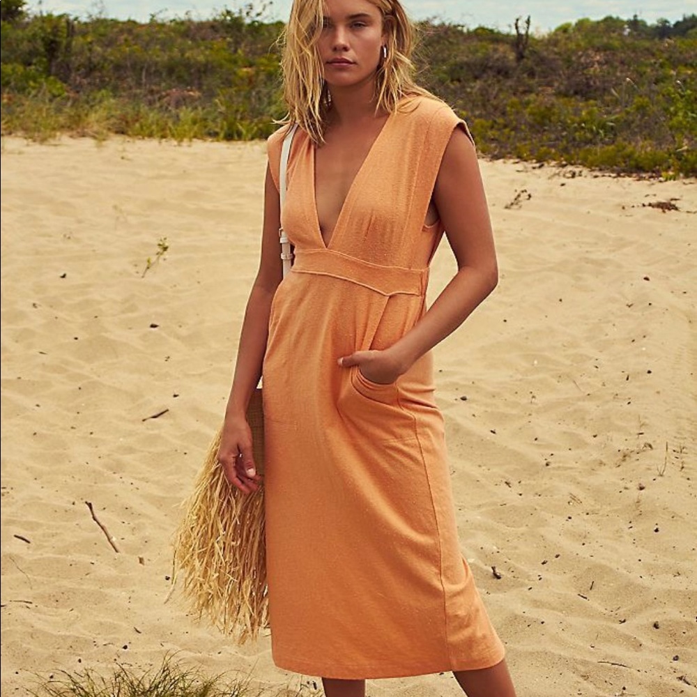 Free People Beach ✌🏼🌊 Bella Midi Dress 👗 NWOT✨
